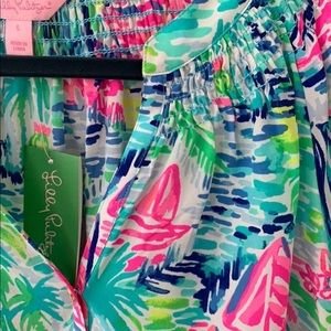 NWT Lilly Pulitzer Salt in the Air Elsa silk top L